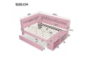 Merax Daybett 90x200 Rosa mit USB, LED & Stauraum Bild 5