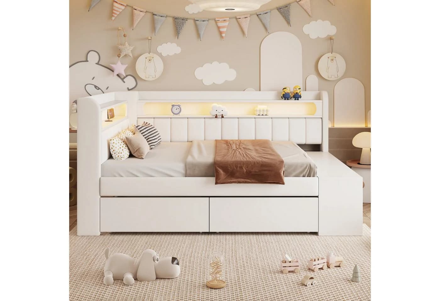 Merax Daybett 90x200cm mit USB-Anschluss & LED-Lichtleiste - Bild 3
