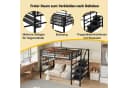 Flieks Hochbett Metallbett Schwarz mit Stauraumtreppe Bild 4
