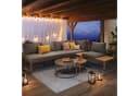 Flieks Gartenlounge-Set 5-Sitzer Grau Metall Stapelbar Bild 2