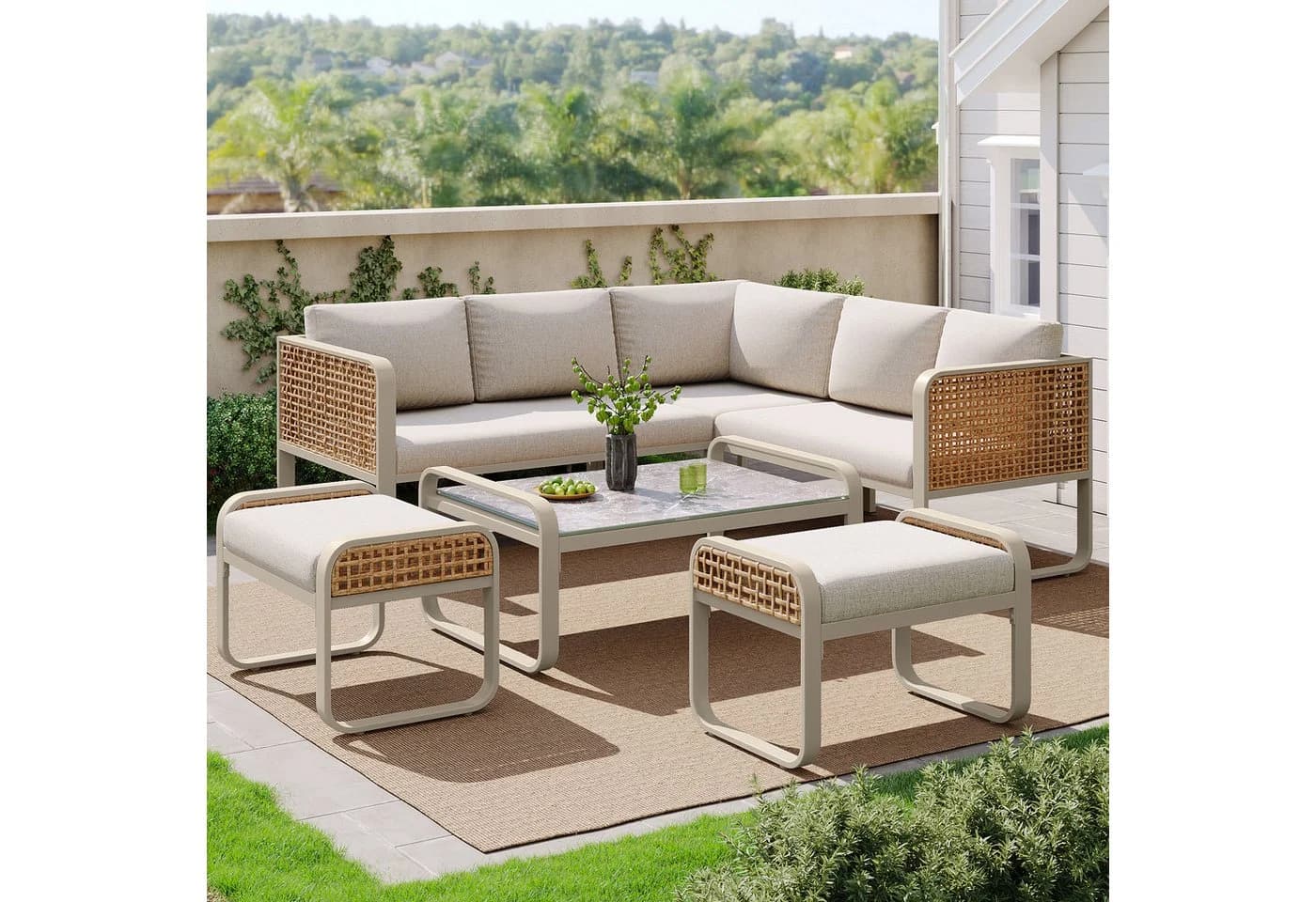 Flieks Gartenlounge-Set 7-Sitzer Polyrattan - Bild 2