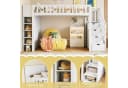 Flieks Hochbett mit Kleiderschrank und Stauraumtreppe Weiß Bild 4