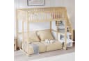 Flieks Hochbett Massivholz mit Stauraumtreppe Kinderbett Bild 3
