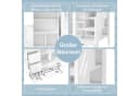 Flieks Hochbett mit Schreibtisch und Stauraumtreppe Weiss Bild 4