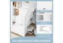 Flieks Hochbett mit Schreibtisch und Stauraumtreppe Weiss Bild 5