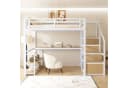 Flieks Hochbett Metall 140x200cm mit Stauraumtreppe und Schreibtisch Bild 1