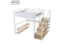 Flieks Hochbett Metall 140x200cm mit Stauraumtreppe und Schreibtisch Bild 4