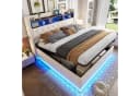 Flieks Polsterbett LED mit USB & Stauraum Beige Bild 1