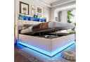 Flieks Polsterbett LED mit USB & Stauraum Beige Bild 2