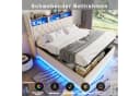 Flieks Polsterbett LED mit USB & Stauraum Beige Bild 4