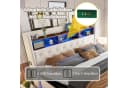 Flieks Polsterbett LED mit USB & Stauraum Beige Bild 5