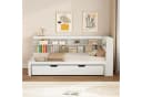 Flieks Massivholzbett Einzelbett 90x200cm mit Stauraum und USB Bild 3