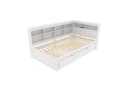 Flieks Massivholzbett Einzelbett 90x200cm mit Stauraum und USB Bild 5