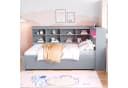 Flieks Massivholzbett Grau mit LED, USB und Stauraum Bild 3