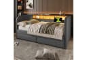 Flieks Polsterbett Grau mit LED, Ladefunktion & 2 Schubladen Bild 1