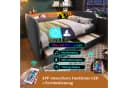 Flieks Polsterbett Grau mit LED, Ladefunktion & 2 Schubladen Bild 4