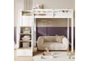 Flieks Hochbett 90x200 mit Stauraumtreppe & Schreibtisch Bild 1