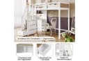 Flieks Hochbett 90x200 mit Stauraumtreppe & Schreibtisch Bild 4