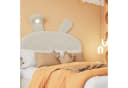 Flieks Polsterbett LED Einzelbett 90x200cm Beige mit Hasenohren Bild 3