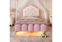Flieks Prinzessinnenbett mit LED und Krone-Design Rosa Bild 1
