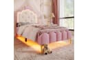 Flieks Prinzessinnenbett mit LED und Krone-Design Rosa Bild 3