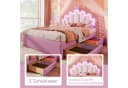 Flieks Polsterbett Rosa LED Prinzessinnenbett mit Schubladen Bild 5