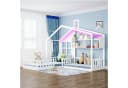 Flieks Kinderbett Hausbett mit Fenster und Schornstein Weiß Bild 2