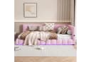 Flieks Polsterbett LED Rosa Samt mit USB-Anschluss Bild 1