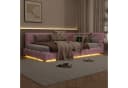 Flieks Polsterbett LED Rosa Samt mit USB-Anschluss Bild 3