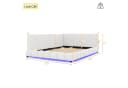 Flieks Polsterbett Samt 140x200cm mit USB-Anschluss Bild 5