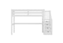 Flieks Hochbett Massivholz mit Treppe und Schreibtisch Bild 5