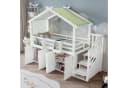 Flieks Hochbett mit Vorhang, Kleiderschrank & Stauraumtreppe Bild 1