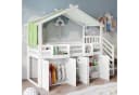Flieks Hochbett mit Vorhang, Kleiderschrank & Stauraumtreppe Bild 3