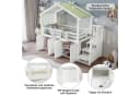Flieks Hochbett mit Vorhang, Kleiderschrank & Stauraumtreppe Bild 4