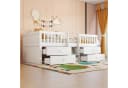 Flieks Hochbett Halbhohes Kinderbett Weiß mit 4 Schubladen Bild 1