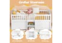 Flieks Hochbett Halbhohes Kinderbett Weiß mit 4 Schubladen Bild 5