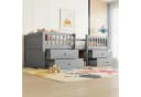 Flieks Hochbett Kinderbett Grau mit 4 Schubladen und Leiter Bild 1