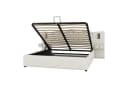 Flieks Polsterbett 180x200 Hydraulisch Beige mit USB & Lampen Bild 5