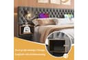 Flieks Polsterbett Grau mit Schubladen und USB-Laden Bild 5