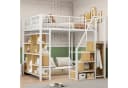 Flieks Hochbett Metall 140x200 Stauraumtreppe Ablageregal Bild 2