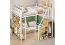 Flieks Hochbett Metall 140x200 Stauraumtreppe Ablageregal Bild 3