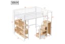 Flieks Hochbett Metall 140x200 Stauraumtreppe Ablageregal Bild 4