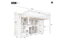 Flieks Hochbett Kinderbett mit Schreibtisch und Schrank Weiß Bild 3