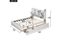 Flieks Polsterbett 140x200cm Beige LED APP-Steuerung Schubladen Bild 5