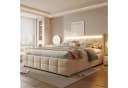 Flieks Polsterbett mit LED-Beleuchtung und Stauraum Beige Bild 3