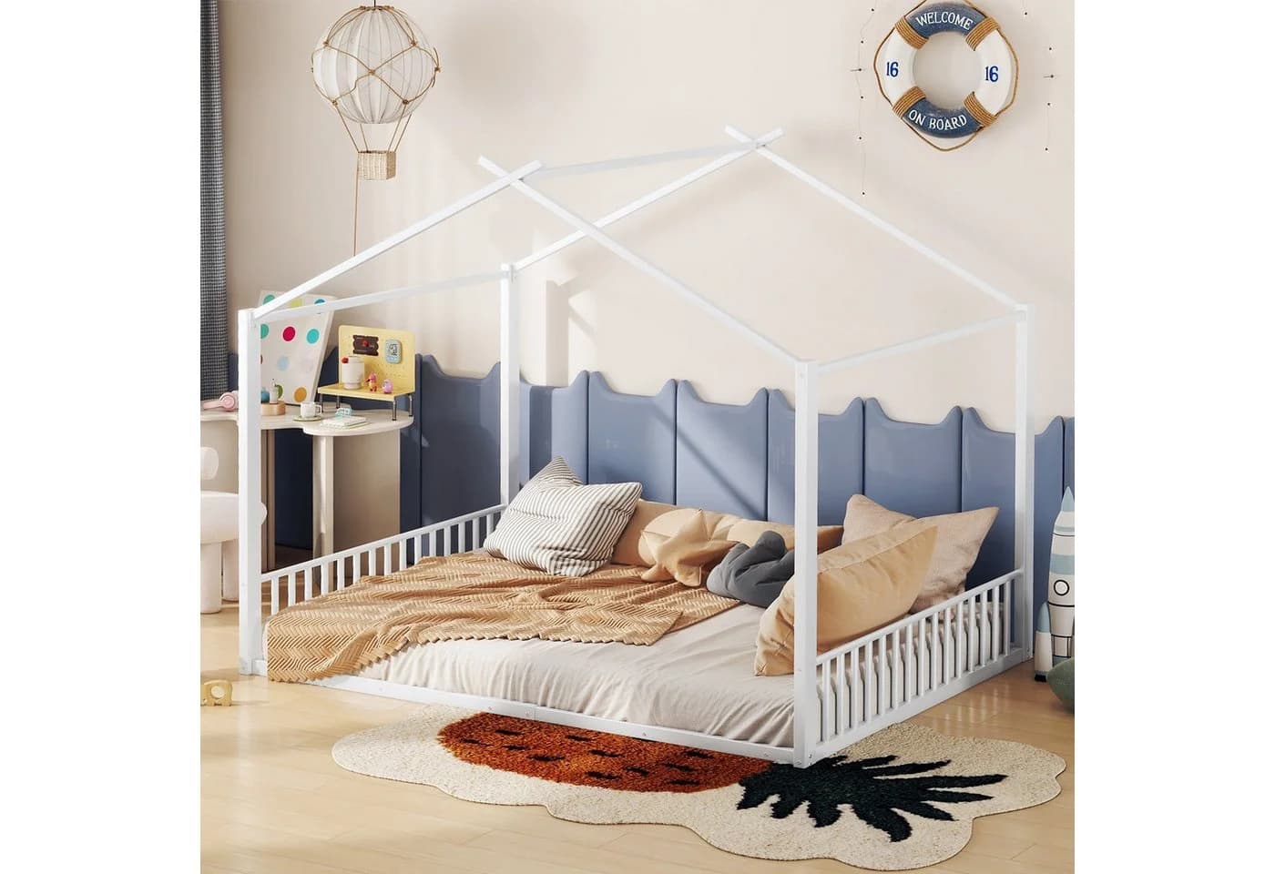 Flieks Metallbett Weiß 140x200cm mit Lattenrost