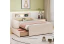 Flieks Polsterbett Kinderbett 90x200cm mit Schublade, Nachtlicht und USB-Ladeanschluss Bild 2