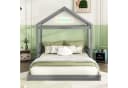 Flieks Kinderbett 140x200cm Massivholz grau mit Lattenrost Bild 1