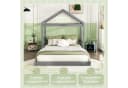 Flieks Kinderbett 140x200cm Massivholz grau mit Lattenrost Bild 3