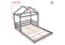 Flieks Kinderbett 140x200cm Massivholz grau mit Lattenrost Bild 5
